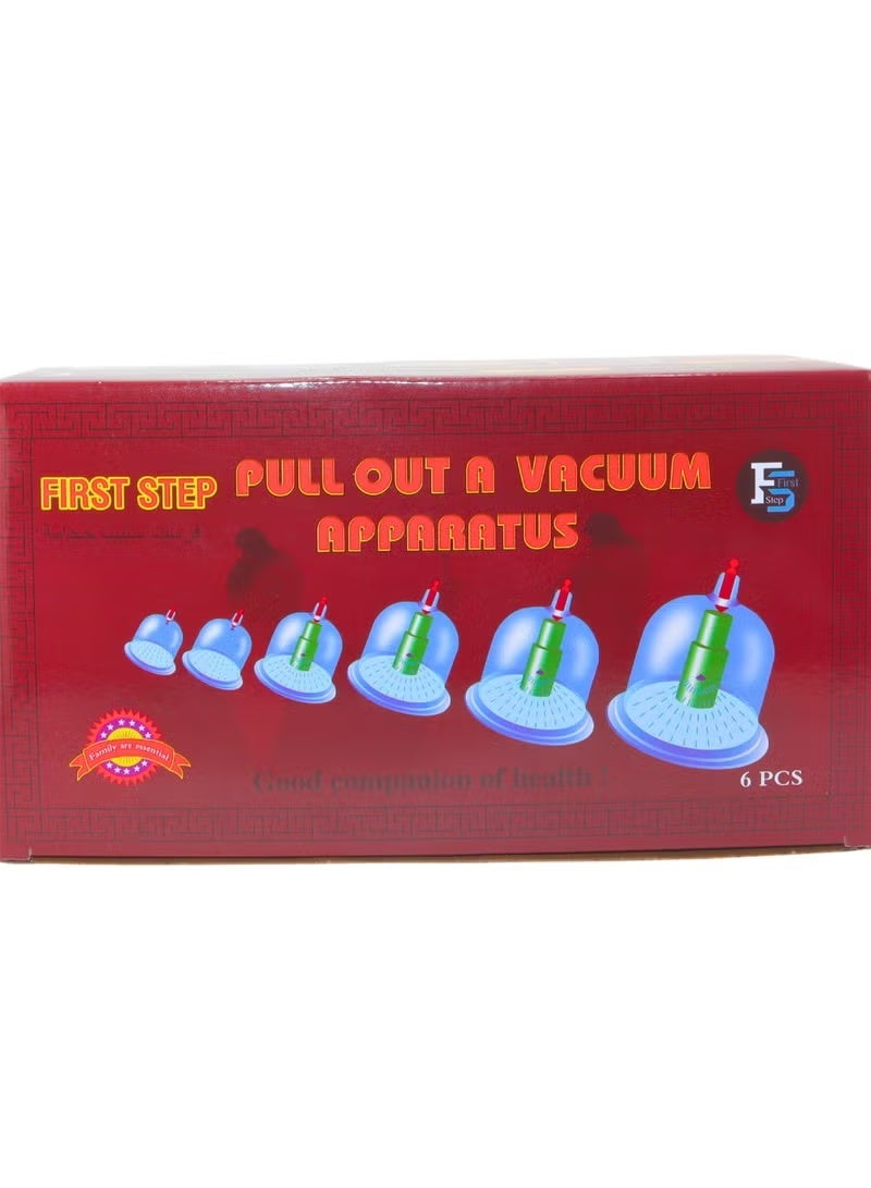 First Step Islamic Cupping Therapy Set – 6 Cups with Hand Pump for Pain Relief & Blood Circulation" Bullet Points: - Image 1